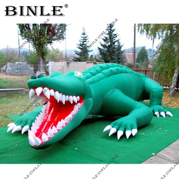 Cheap Customized Vivid Giant Inflatable Crocodile For Zoo Decoration Animal Model With Blower