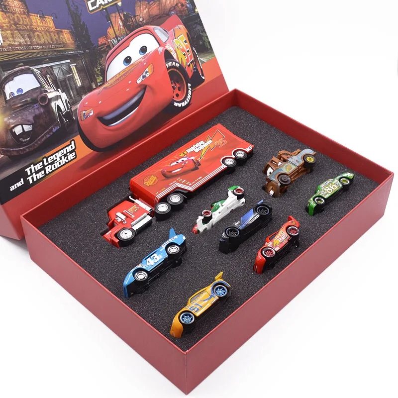 Оригинальная Подарочная коробка disney Pixar Cars 3 Mater Mack Uncle Truck 1:55 литая под давлением Металлическая Модель автомобиля игрушки для детей подарок на день рождения - Цвет: Gift-C