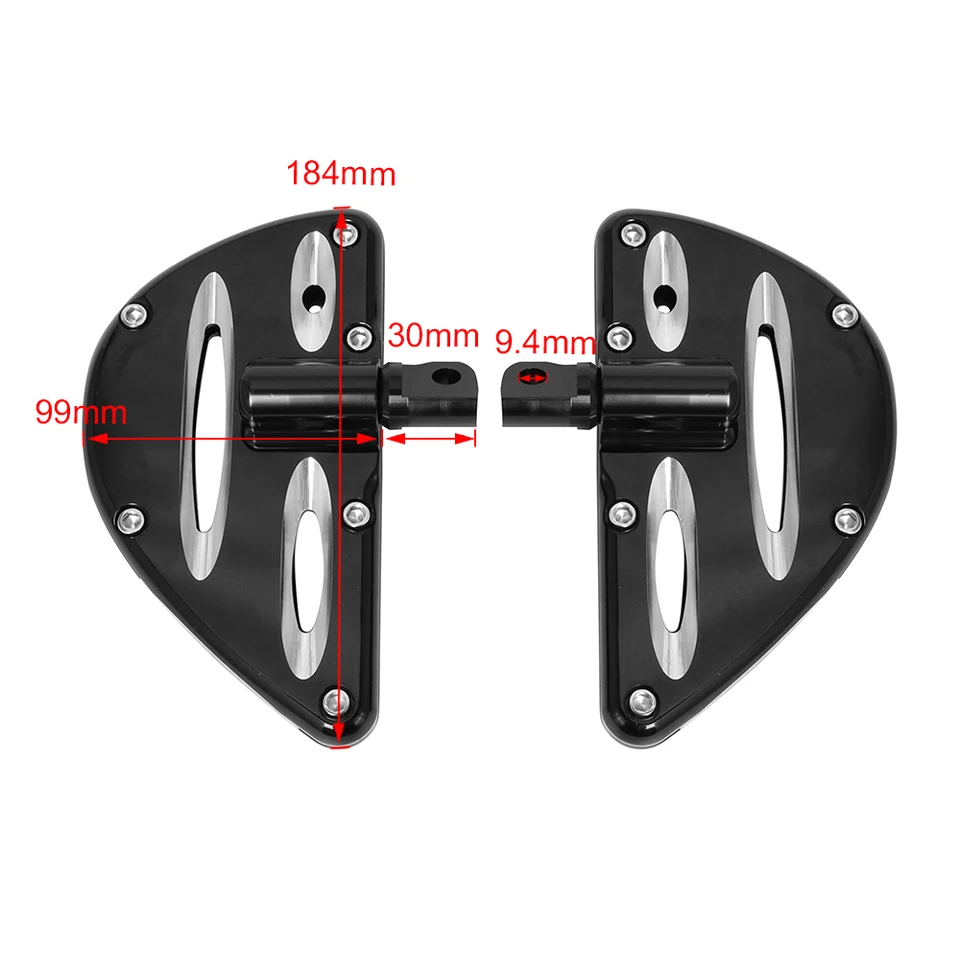 Pedane Passeggero E Pilota In Alluminio Cromato Per Harley - Taglio CNC | Poggiapiedi Aftermarket