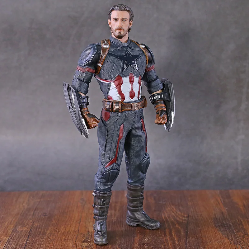 Капитан Америка черный щит версия Endgame ПВХ фигурка Коллекционная модель игрушки