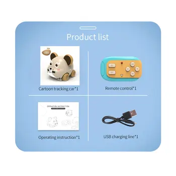 

1:32 Cartoon Mouse/Owl Shape Multi-function Avoid Obstacles Follow Track RC Car Toys for Kids Remote Control Car