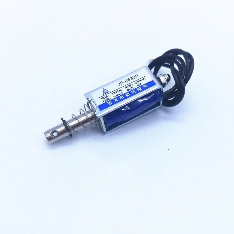 JF-0530B DC 12V DC24V DC6V 300mA 3 6 W 5N 10mm Pull Тип линейного движения соленоида Электромагнит |
