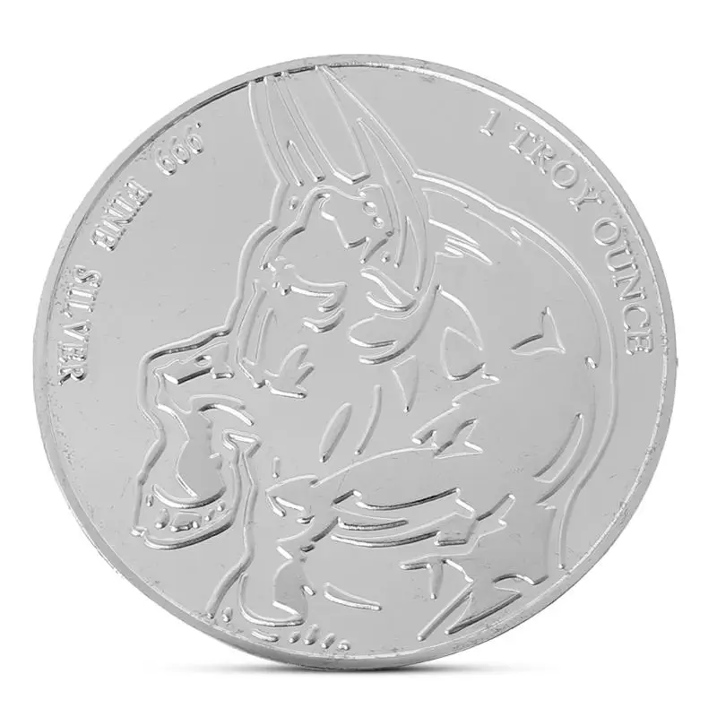 Стена улица сток рынок Bull удача Памятная коллекция монет подарок сувенир