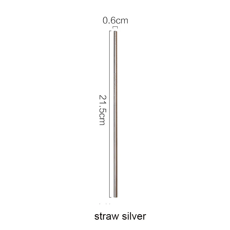 silver 5pcs Экологически чистая питьевая утварь 304 Ssteel металлические соломинки Мейсон бутылка для напитков прямые и изогнутые соломинки сока стаканчики для перемешивания - Цвет: silver 5pcs