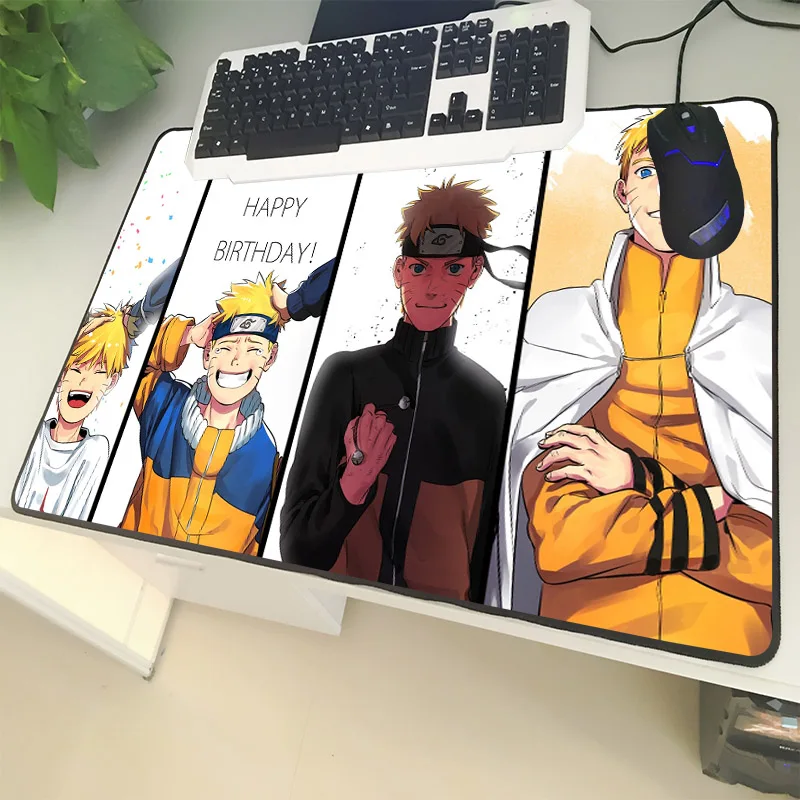 

XGZ Anime Large Size Mouse Pad Sewing Notebook Naruto Protagonist Strong Man Computer PC Table Mat Rubber Universal Non-slip
