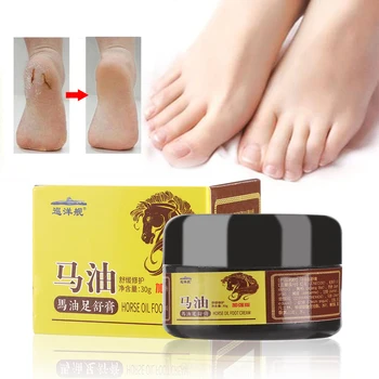 

Horse Oil Feet Cream Anti Dry Crack Skin Ointment Cream Heel Chapped Peeling Foot Repair Nourishing Moisturizing Foot Care 30g