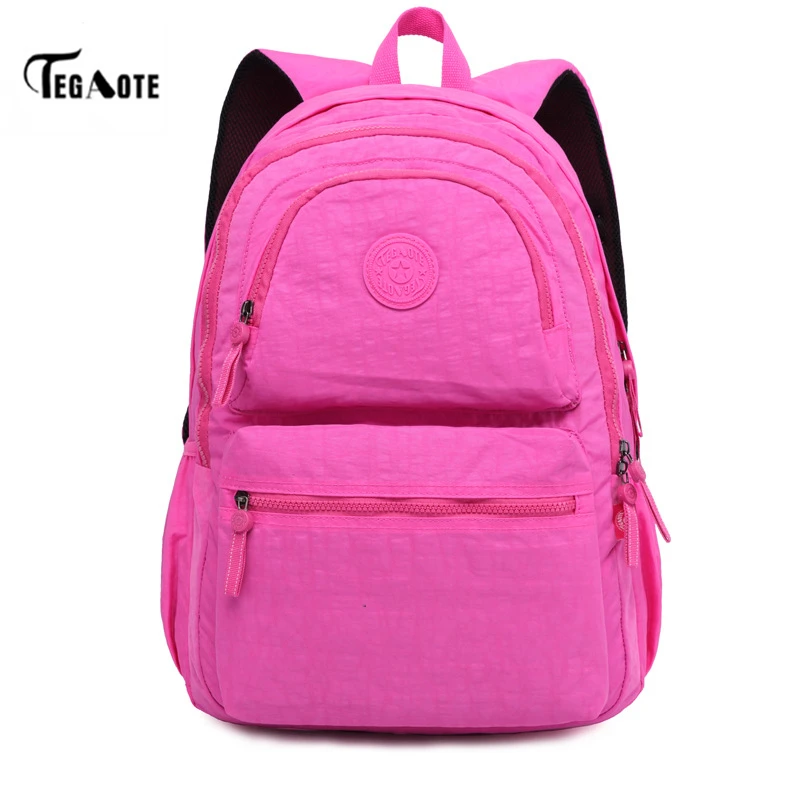 TEGAOTE, женский рюкзак для девочек-подростков, нейлоновый Mochila Feminina Escola, Женский Школьный Рюкзак Для Путешествий, Классическая сумка