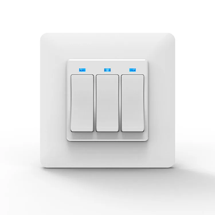 3 Gang White Switch WiFi DE Smart 2 банда кнопочный переключатель съемный и съемный Смарт жизнь туя пульт дистанционного управления работать с Alexa Google Home - Цвет: 3 Gang White Switch