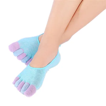 

Womens 5-Toe Colorful Yoga Gym Non Slip Soft Ventilation Massage Toe Socks Fashion Cotton casual meia dropshipping 40sp26