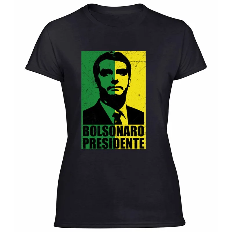 Забавные футболки Bolsonaro Presidente, Бразильская футболка, Мужская известная женская футболка, одежда с вырезом лодочкой