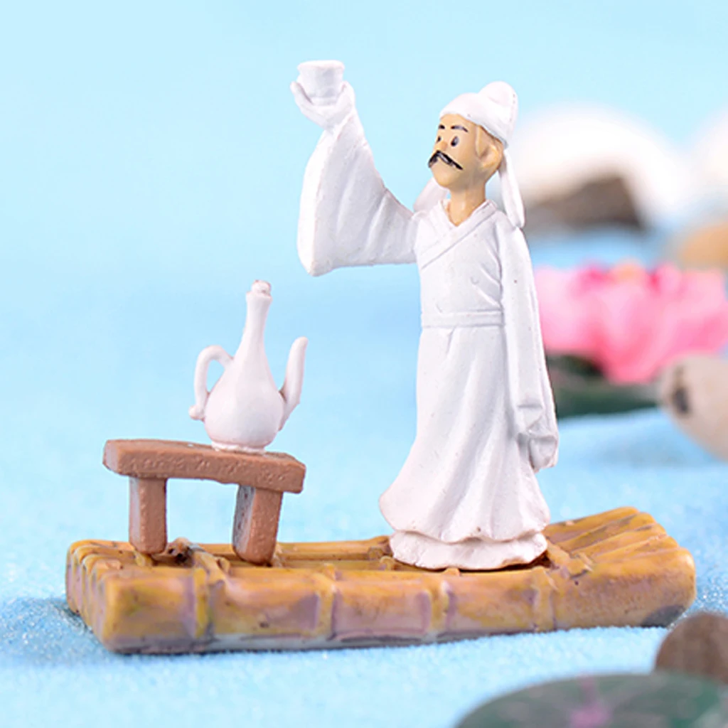 Resin Mini Miniature Decoration House Fairy Garden Micro Landscape Home Garden Decor Plant Pots Bonsai Ornament Window Display