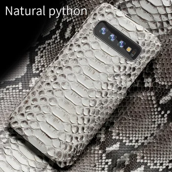 

Genuine Python Leather phone case For Samsung galaxy s10 S10 Plus S9 s7 s8 Plus Snakeskins cover for a50 A70 a8 a7 2018 Note 10