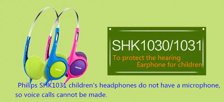 Оригинальные детские Наушники Philips Shk1031/00, безопасные для здоровья и окружающей среды, Молодежные наушники