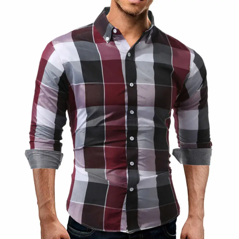 Men Flannel Plaid Shirt Cotton Spring Autumn Casual Long Sleeve Shirt Soft Comfort Slim Fit Styles Brand Man Plus Size