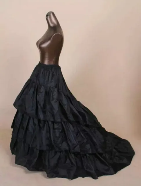 Black Bridal Petticoat Crinoline Underskirt Hoop/Hoopless/Mermaid/Fishtail 16
