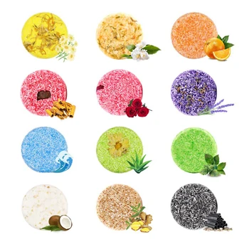 

100% Organic Handmade 60g Shampoo Soap Bar Eco-Friendly Hair Darkening Organic Moisturize Repair Conditioner Treatment Bamboo