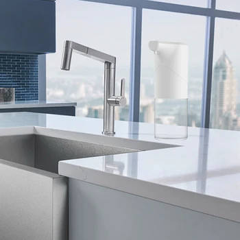 

350ML Hand Free Modern Smart Bathroom Kitchen Hotel Touchless Automatic Soap Dispenser Infrared Sensor USB Charging Foaming
