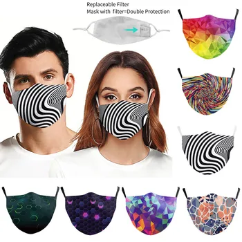 

Unisex Printed Mask Reusable And Washable Face Mask Pm2.5 Outdoor Dustproof Cycling Mouth Mask Mascarillas Mondmasker#E1