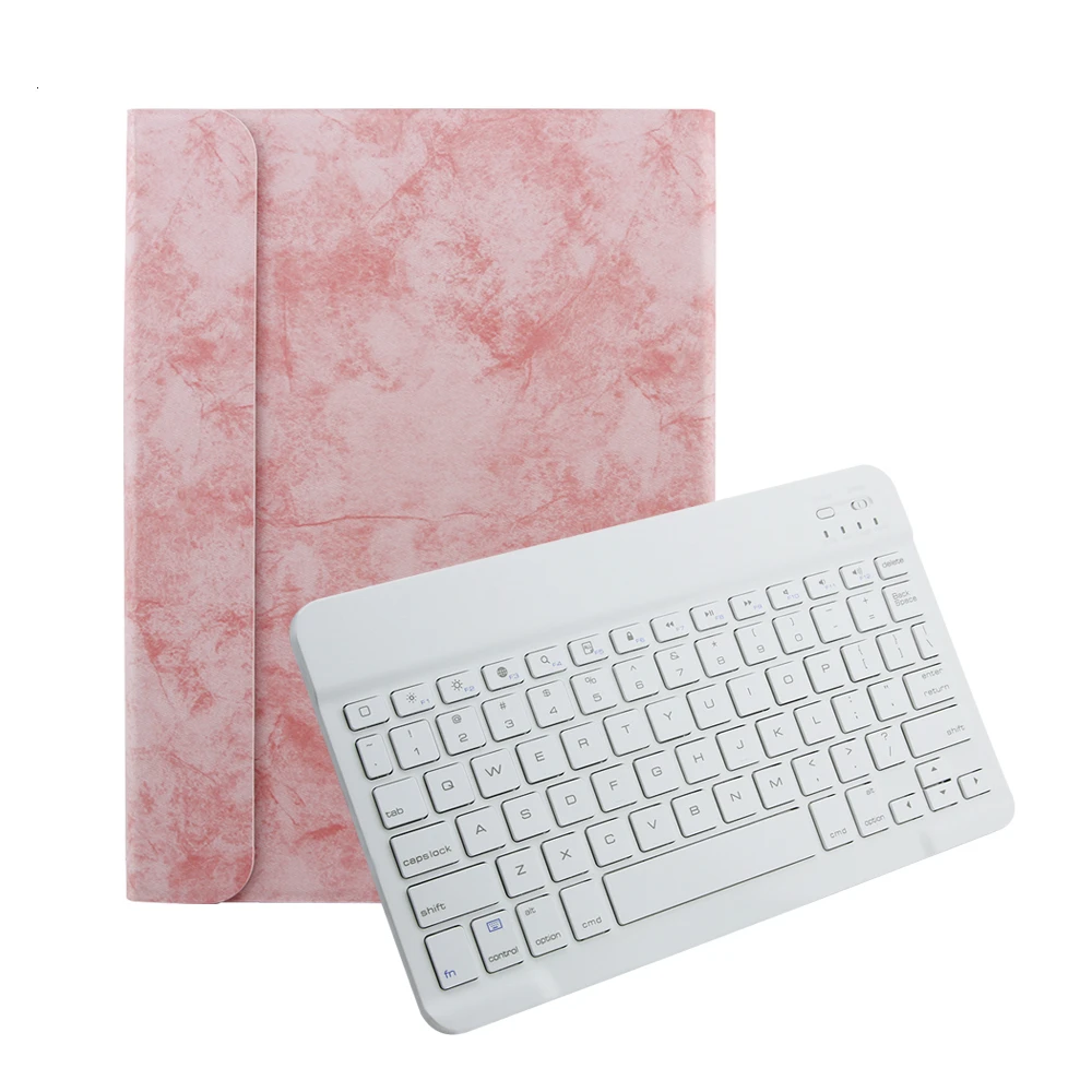 White With Pink Case CHYI Bluetooth Беспроводная мини клавиатура для планшета для Apple Ipad Pro 11 дюймов с защитной крышкой портативная тонкая клавиатура с держателем - Цвет: White With Pink Case