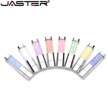 JASTER, флеш-накопитель с кристаллами и бриллиантами, usb 2,0, 32 ГБ, 16 ГБ, 8 ГБ, 4 ГБ, 64 ГБ, чехол для флеш-накопителя, прекрасный подарок для любимой девушки