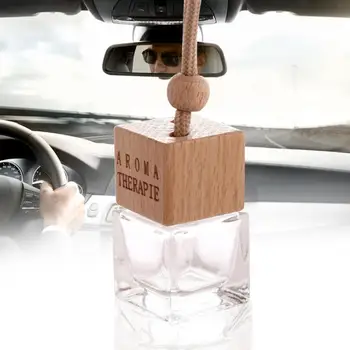 

Cubic Wooden Cap Beads Perfume Essential Oil Empty Glass Bottle Hanging Decor cosmetics lip gloss tubes spray bottle perfume bot