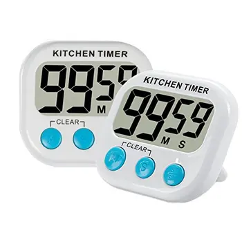 

kitchen timer Magnetic LCD Digital Countdown Timer Alarm with Stand White Kitchen Timer Practical Cooking Clock