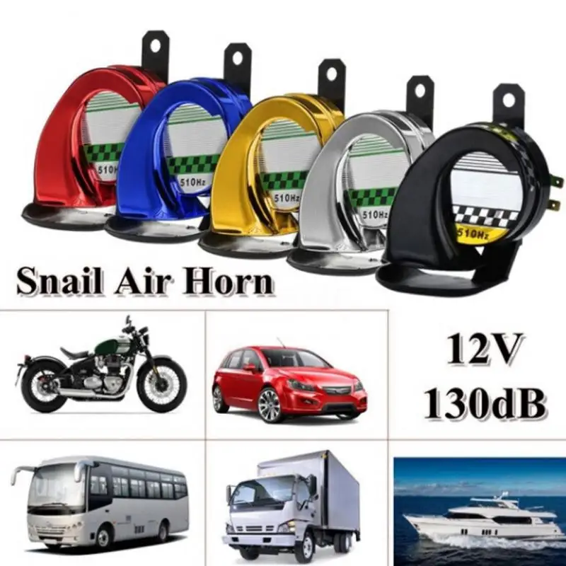 

12V 130dB Universal Snail Air Horn Siren Loud Waterproof For Truck Motorcycle Car Van ATV Scooter