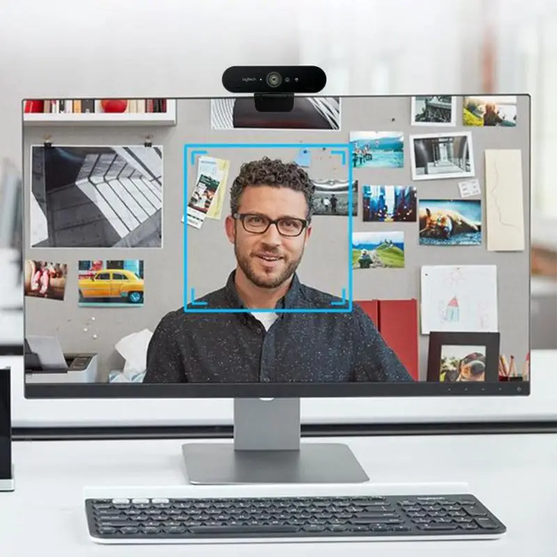 Черный Logitech BRIO C1000e 4K HD веб-камера с микрофоном для видео Бизнес конференции Потоковое вещание Запись Камера для компьютера/зум встреч - Цвет: Черный