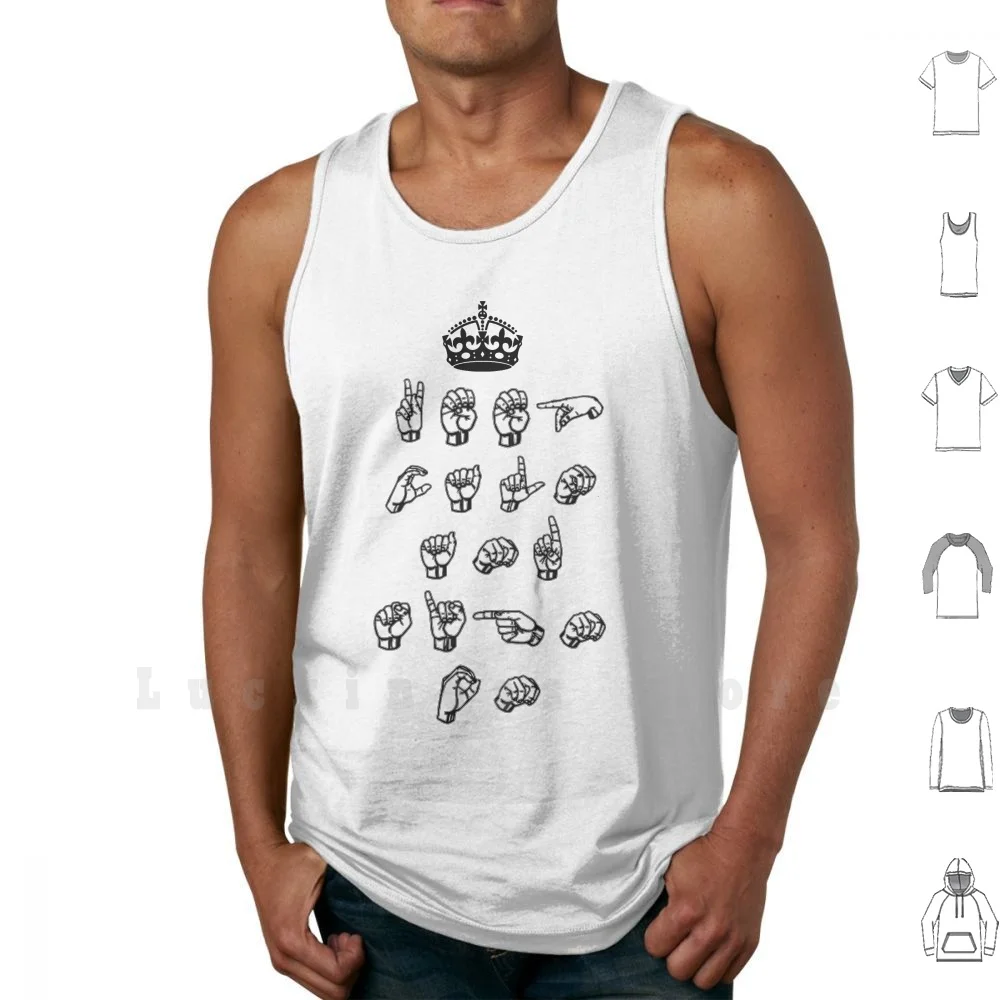KeepCalmAndSignOnAmericanSignLanguagetanktopsvest100Cotton