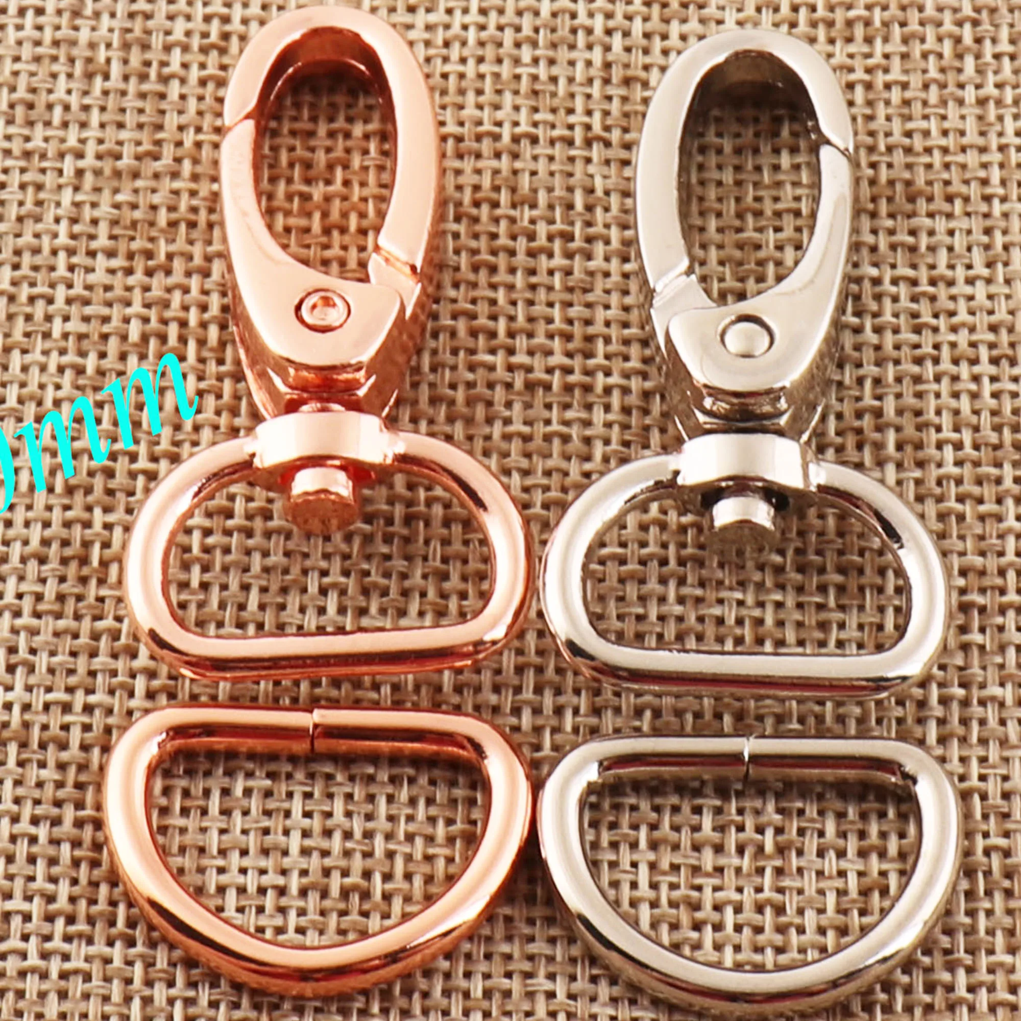 ,Rose Gold Hook Clasps Carabiner Snap Buckle Gate Bag Purse Strap