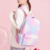 Child Girl Backpack Elementary Student Bag Rainbow Kids Bookbag Teen Girls School Bag with Lunchbox Pencil Case Waterproof 3