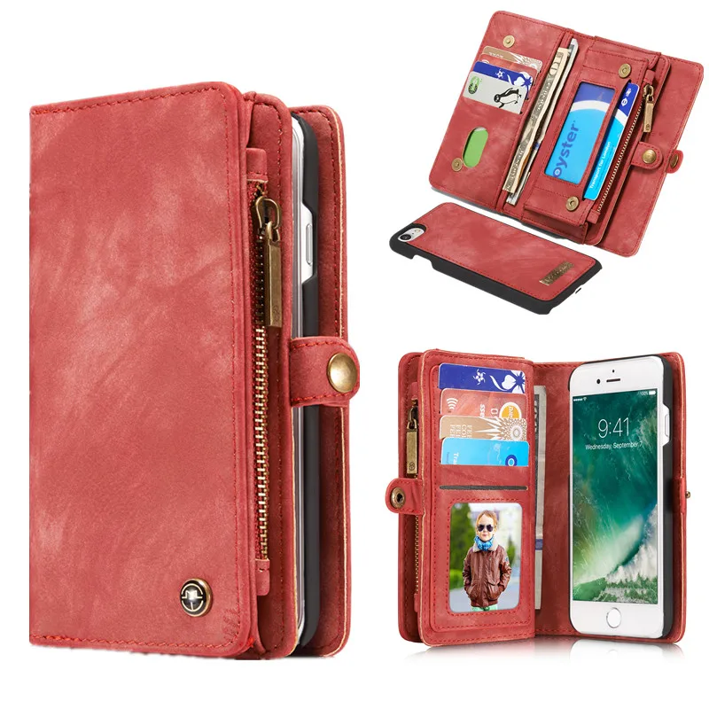 

Andme Multi-functional Wallet Phone Case for iPhone 6 6S 7 8 Plus X XS Max XR TPU Leather Magnet Business Phone Back Cover