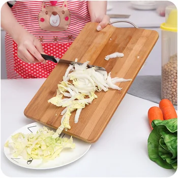 

Bamboo Cutting Board for Chef Kitchen with Handle for Meat and Chopping Vegetables Butcher Block Fruits Organic Accessories Tool