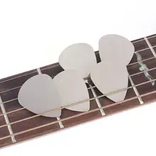 

Heart Steel Metal Silver Picks Plectrums For Electric Guitar Bass Supplies A8d6