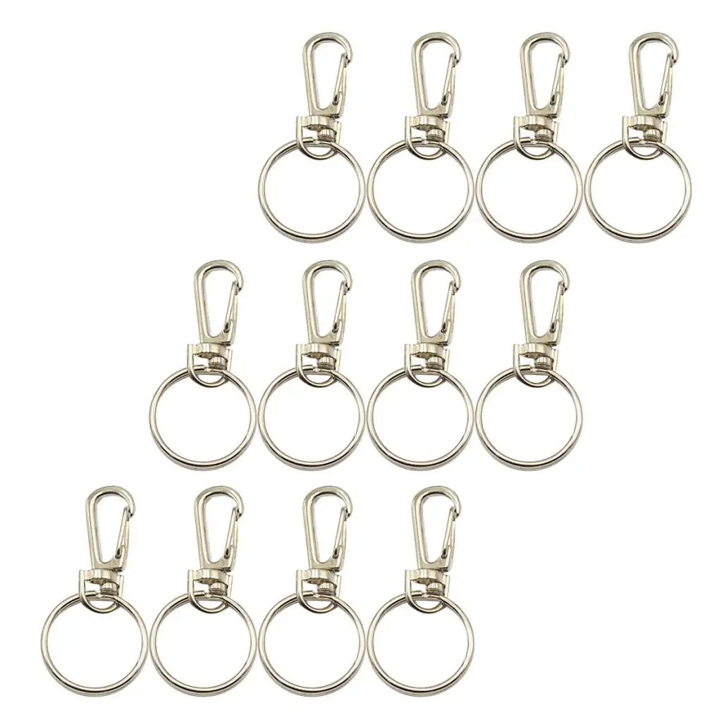 

12x Silver Swivel Trigger Clips Snap Hook Clasp 60mm for Bag Keyring Making