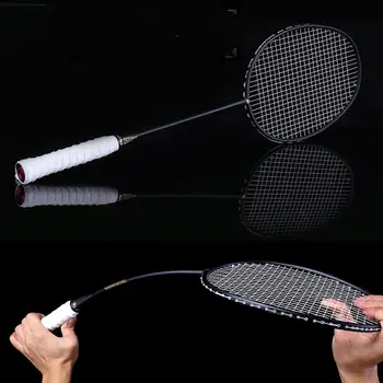 

1PCS Professional Badminton Racket Ultralight 4U Carbon 19-26LBS Offensive Badminton Racket Racquet Training With Line Hand Glue