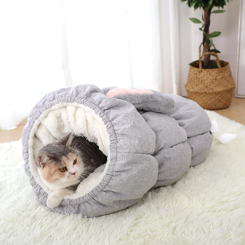 

Warm Coral Fleece Cat Sleeping Bag Bed For Puppy Small Dogs Pets Cat Mat Bed Kennel House Soft Warm Sleeping Bed Pets Products