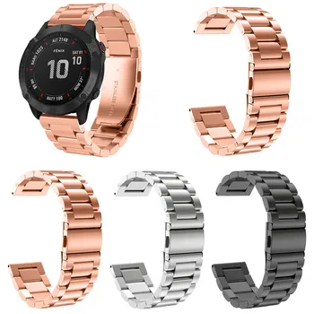 

30# Stainless Steel Bracelet Smart Watch Band Strap For Garmin Fenix 6/fenix 6pro Quick Release Kit Adjustable Watchband