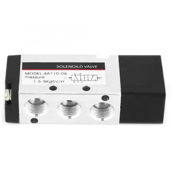 

4A110-06 Air Pneumatic Control Solenoid Valve 2 Position 5 Way PT1/8 Electric Magnetic Valve