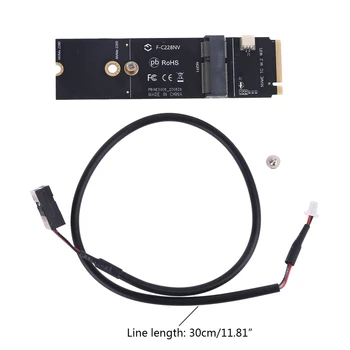 

Wireless Card M.2 to M.2 SSD NVME Interface Adapter Card with Bluetooth Cable