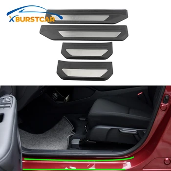 

For Honda Vezel HR-V HRV 2014 - 2018 ABS and Stainless Steel Car Door Sill Scuff Plate Door Protection Cover Accessories