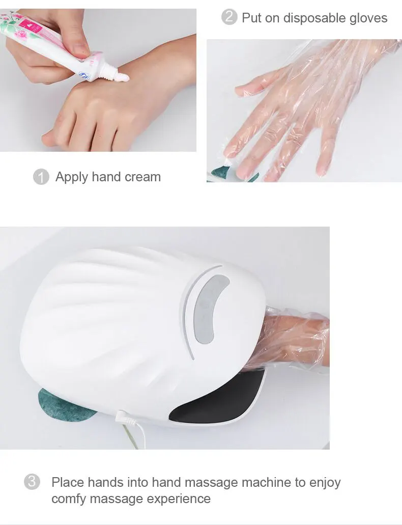 Heated Hand Massager Physiotherapy Equipment Pressotherapy Palm Massage Device Air Compression Finger Massager Apparatus