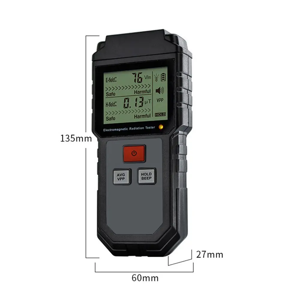 RZ825 электромагнитное поле излучения Тестер EMF счетчик цифровой дозиметр ЖК-детектор измерения для компьютера телефона