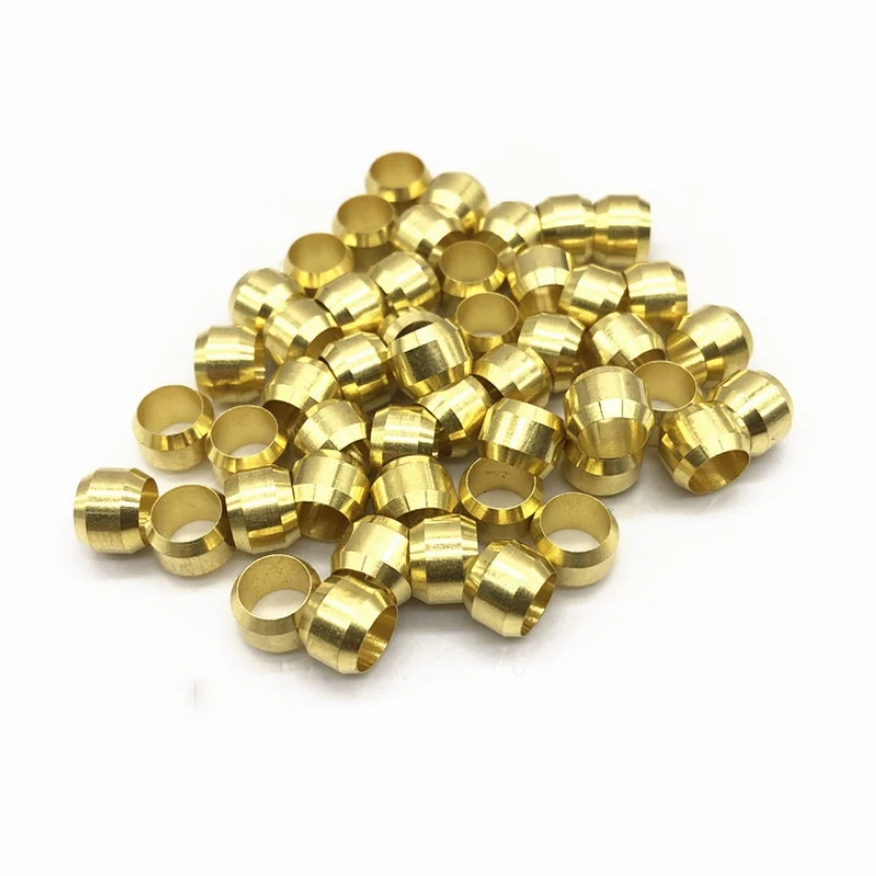 Pipe-Fitting Lubrication-System Compression-Sleeve Double-Taper-Ferrule Brass Fit-Tube