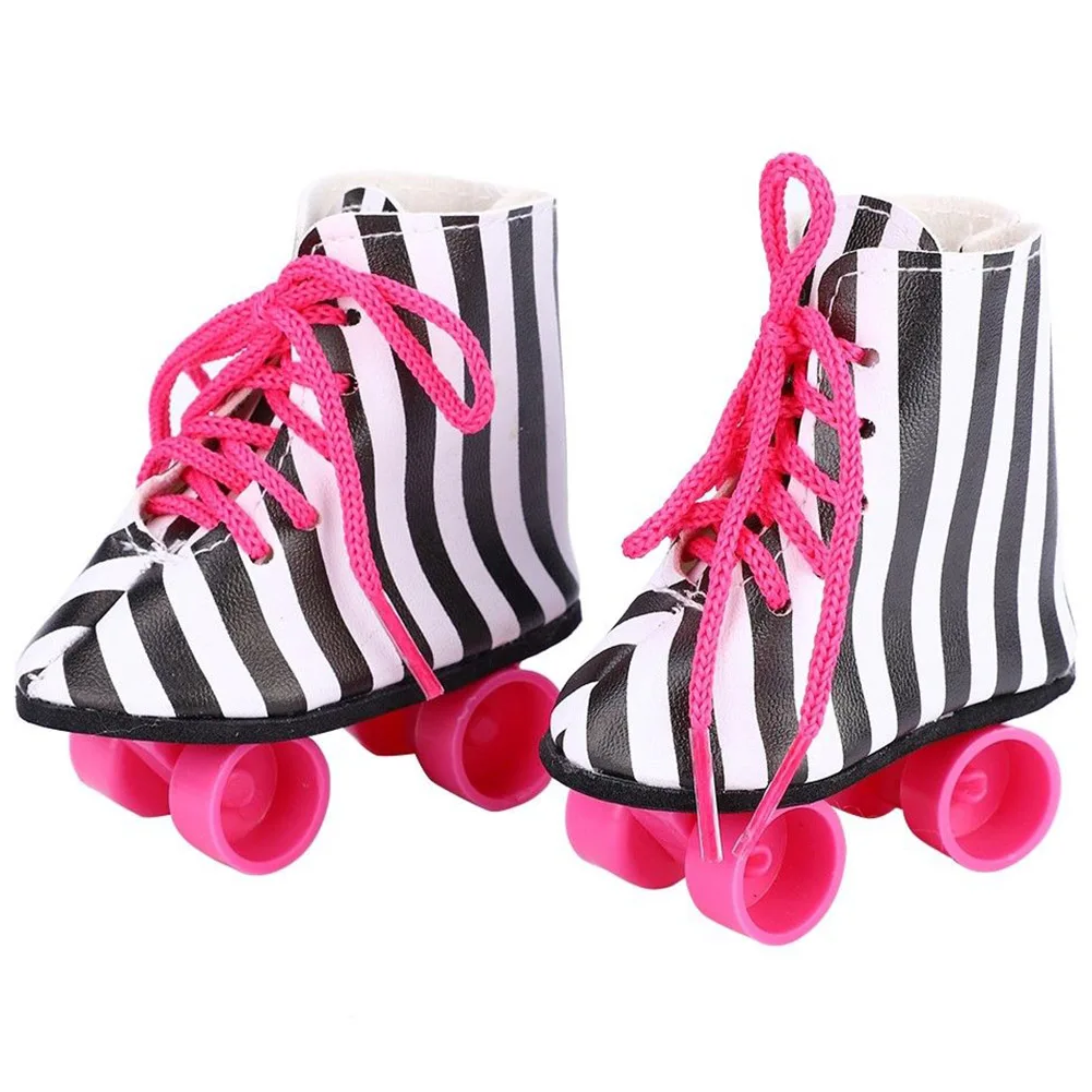 Детские развлечения блеск для скейтборда и роликов коньки модные игрушки вспомогательная обувь день рождения милые для 18 дюймов американские куклы