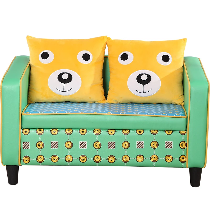 Двухместный диван для детей прекрасный детский деревянный маленький диван кресло оригинальность мультфильм два сиденья кресло мешок зитзак детская спальня