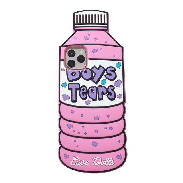 For iPhone 5 6 7 8 11 Pro X XR XS Max /Plus New 3D Cartoon Animal Soft Silicone Case Cell Phone Back Cover Skin Shell Shockproof Pink Boys Tears