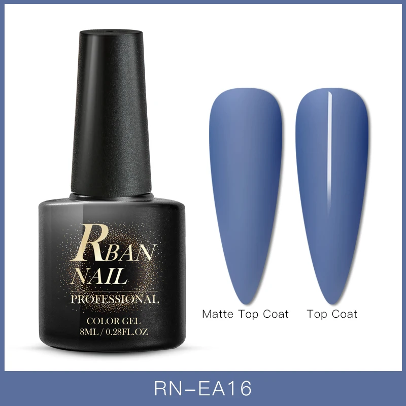 S07819 RBAN NAIL 8 мл цветной УФ-гель для ногтей матовое верхнее покрытие Гибридный гель для ногтей замачиваемый долговечный лак для ногтей гель лак Инструменты - Цвет: S07819