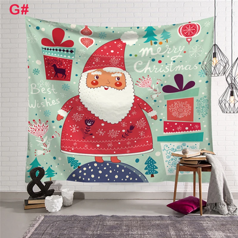 Рождественское гобеленовое настенное художественное одеяло с милым рождественским рисунком, покрывало, украшения для дома, пляжное полотенце, Декор