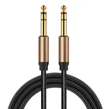 6,5 мм аудио кабель с нейлоновой оплеткой 6,35 Jack папа-папа Aux кабель для гитарного микшерного усилителя бас 6,35 мм Jack шнур